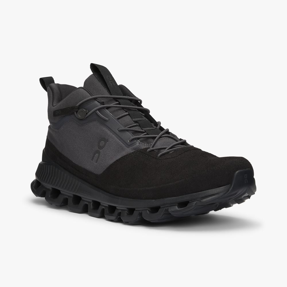 On Running Cloud Hi Sneakers Herren Schwarz Grau | MMQ8689FU