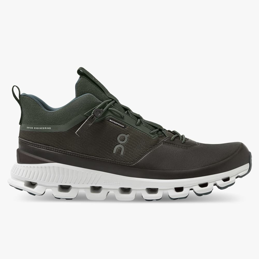 On Running Cloud Hi Sneakers Herren Schwarz Olivgrün | SZP5879EC