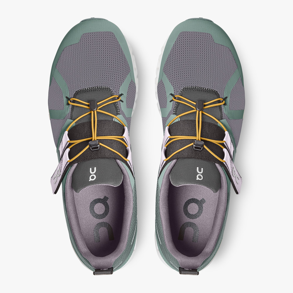 On Running Cloud Sneakers Herren Grau Grün | QWQ5787JX