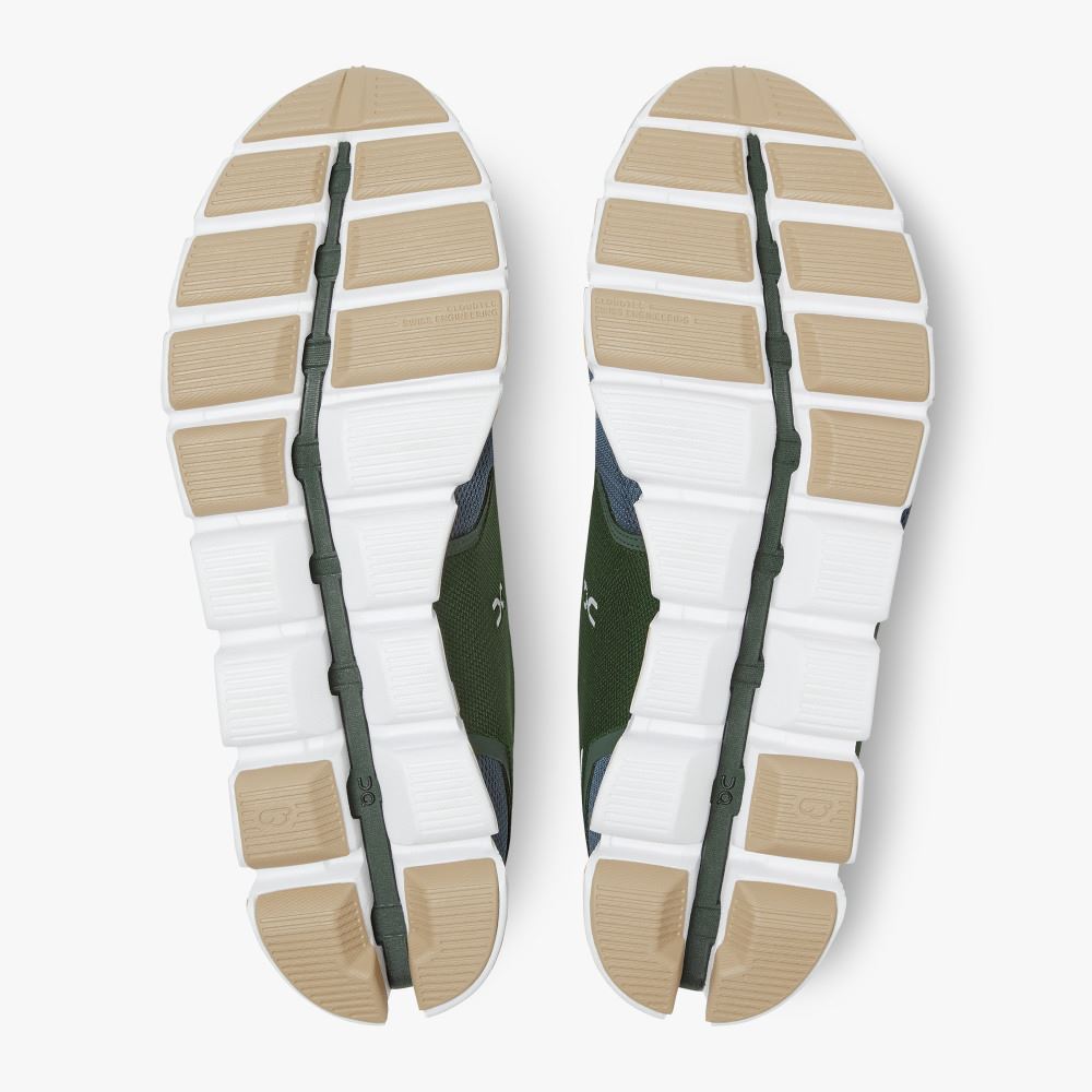 On Running Cloud Sneakers Herren Grün Blau | BAS961WJ