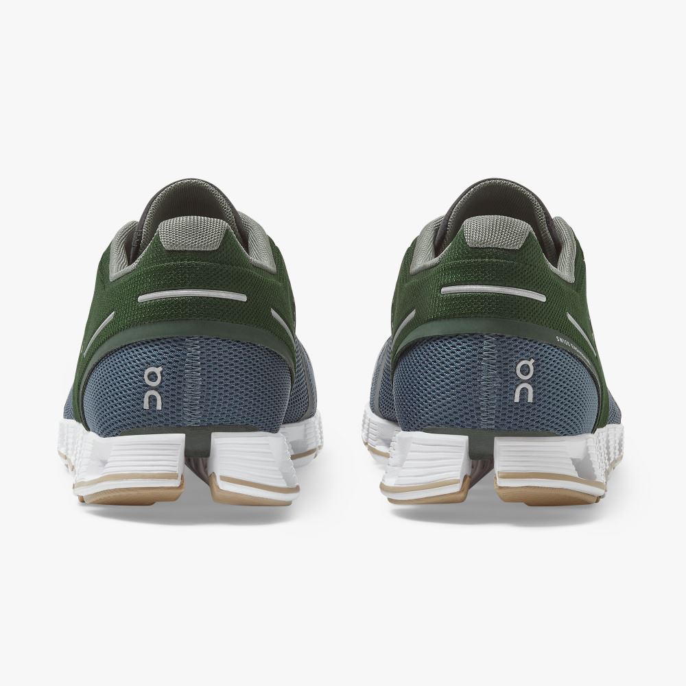 On Running Cloud Sneakers Herren Grün Blau | BAS961WJ