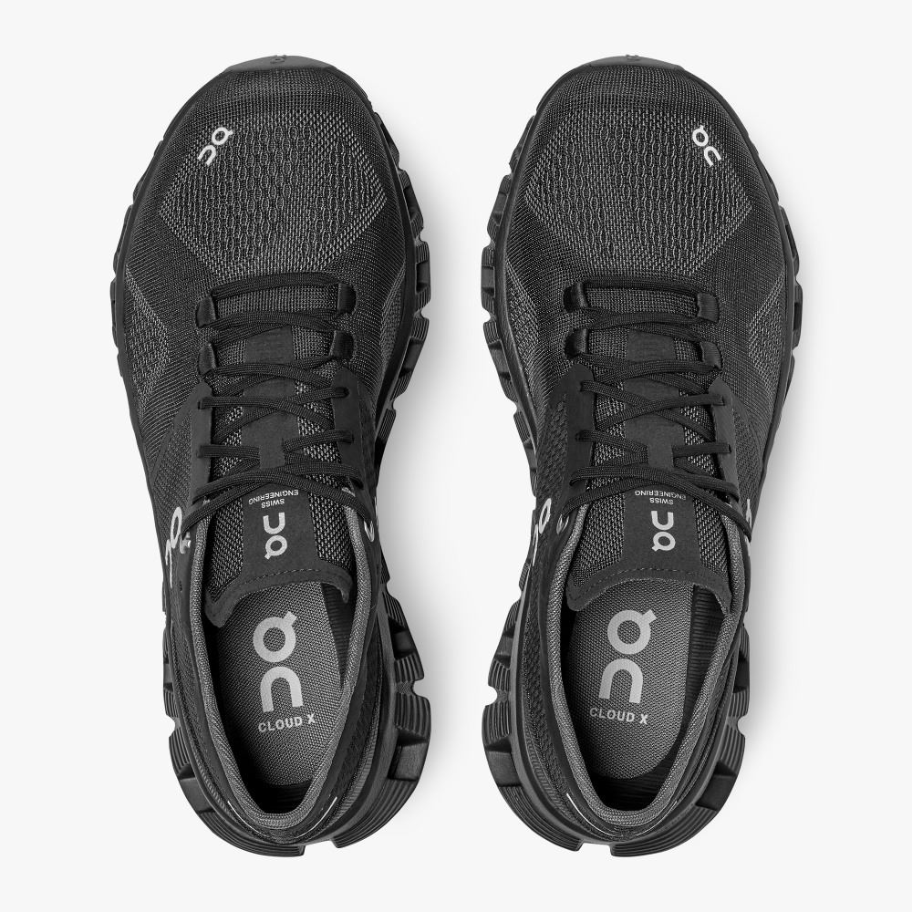 On Running Cloud X Straßenlaufschuhe Damen Schwarz | JVP5155JC