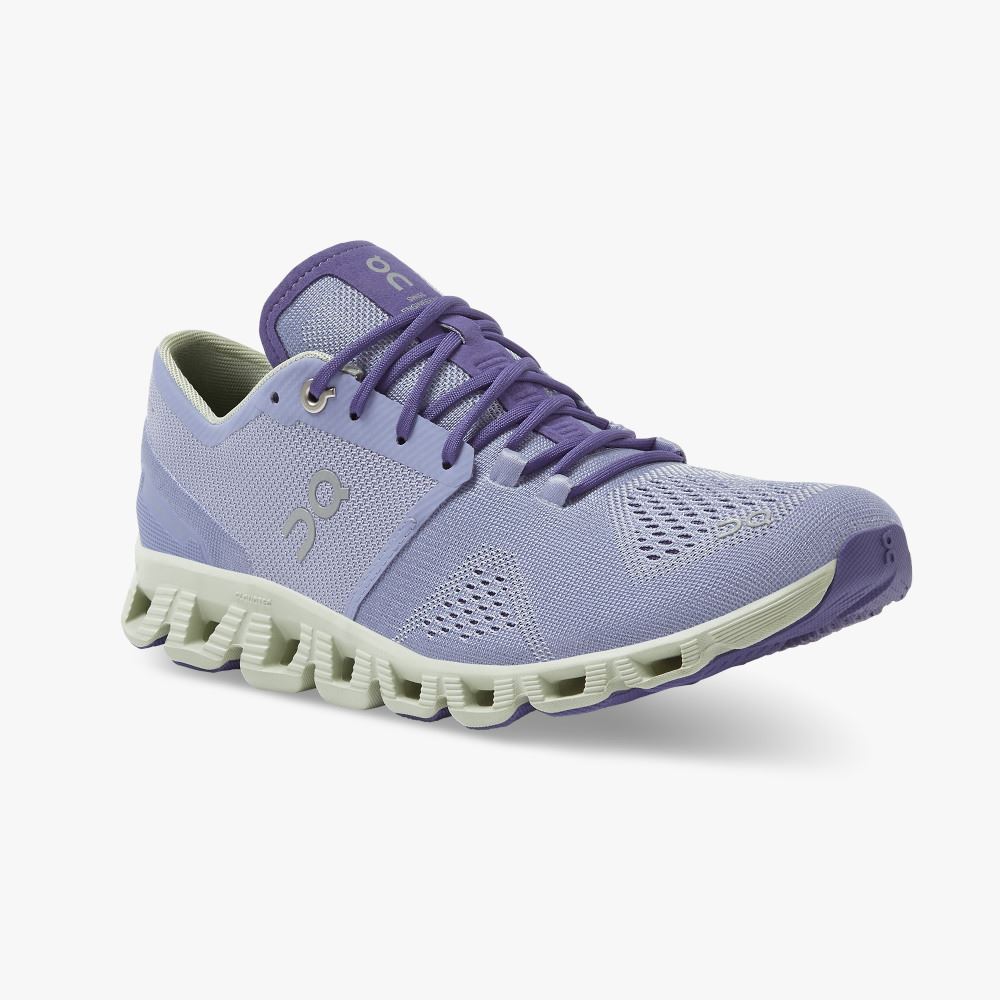 On Running Cloud X Straßenlaufschuhe Damen Lavendel | ZLF4374BW