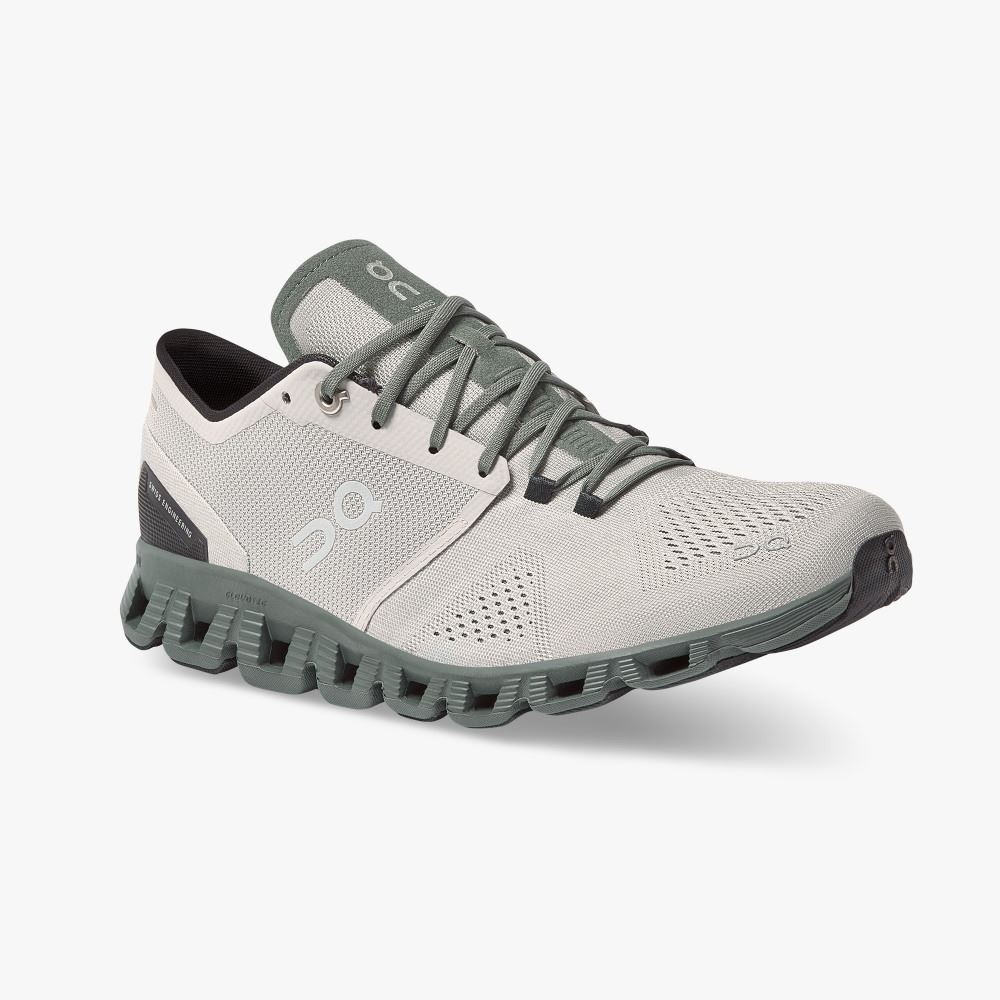 On Running Cloud X Straßenlaufschuhe Herren Grau | BRM9047YL