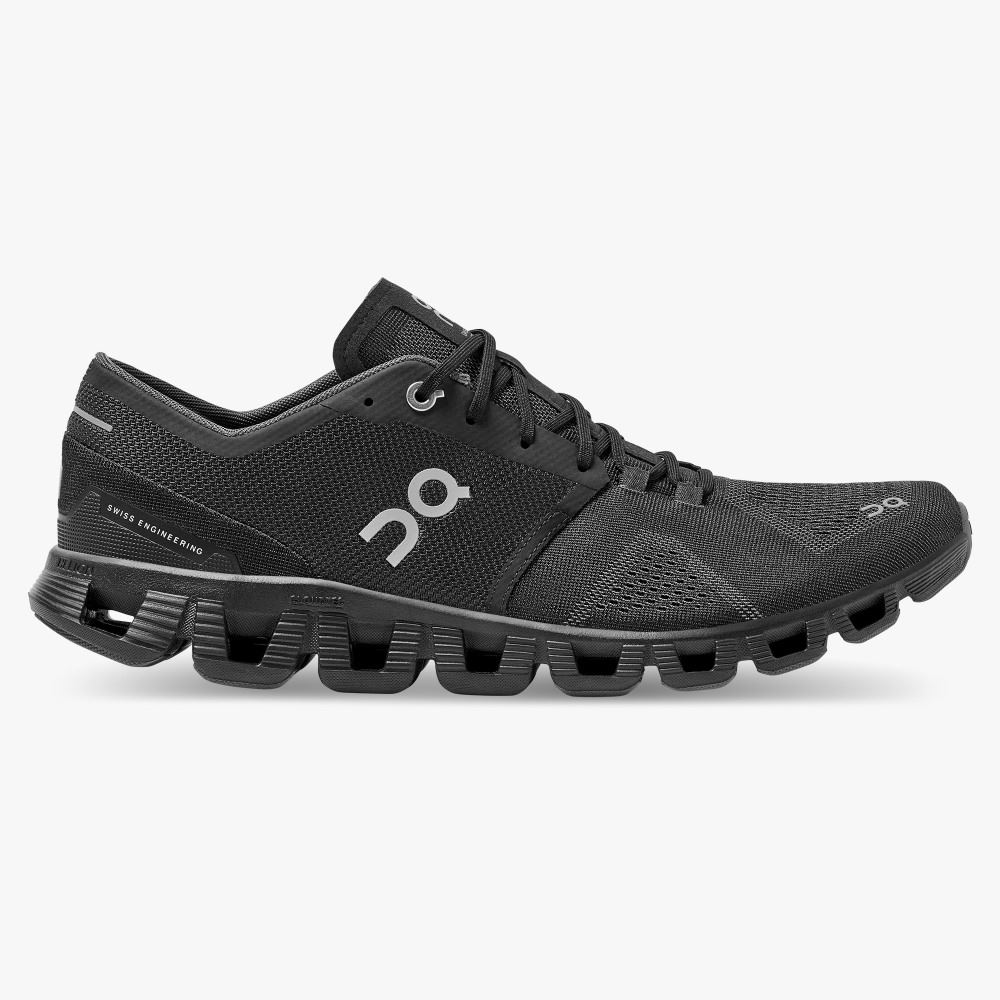 On Running Cloud X Straßenlaufschuhe Herren Schwarz | QYW846OY