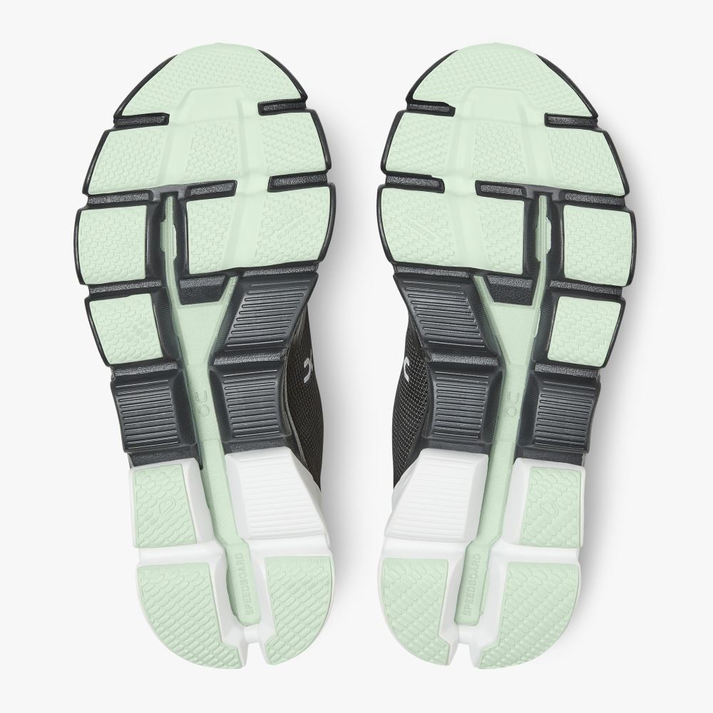 On Running Cloudflyer Straßenlaufschuhe Damen Schwarz Weiß Grün | LYI481RY