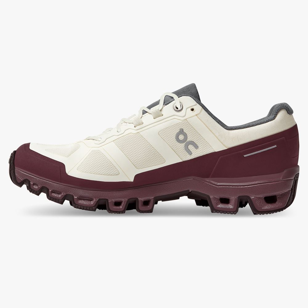 On Running Cloudventure Trailrunning Schuhe Damen Weiß Bordeaux | MXL9817GM